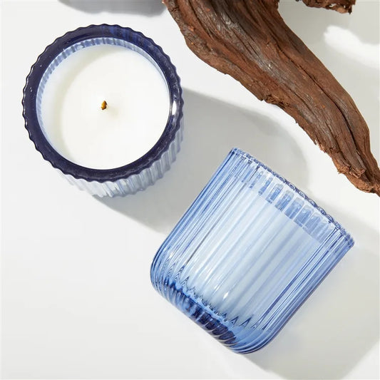 Beach Wood 1 wick candle in colored glass 8oz.