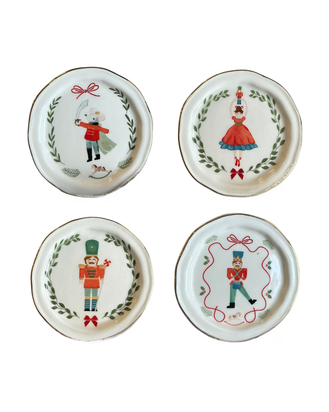 Nutcracker Tidbit Plates