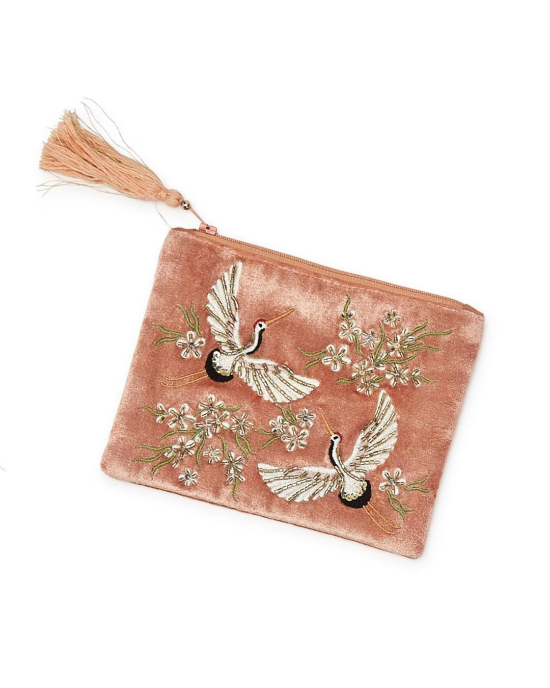 Hail the Heron Embroidered and Embellished Multipurpose Pouch and Trinket Box Set