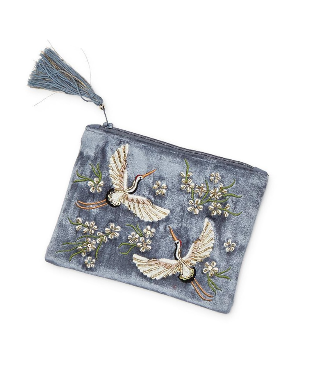 Hail the Heron Embroidered and Embellished Multipurpose Pouch and Trinket Box Set