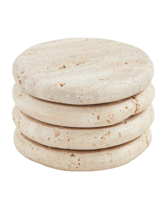 CREAM TRAVERTINE COASTER (UNIDAD)
