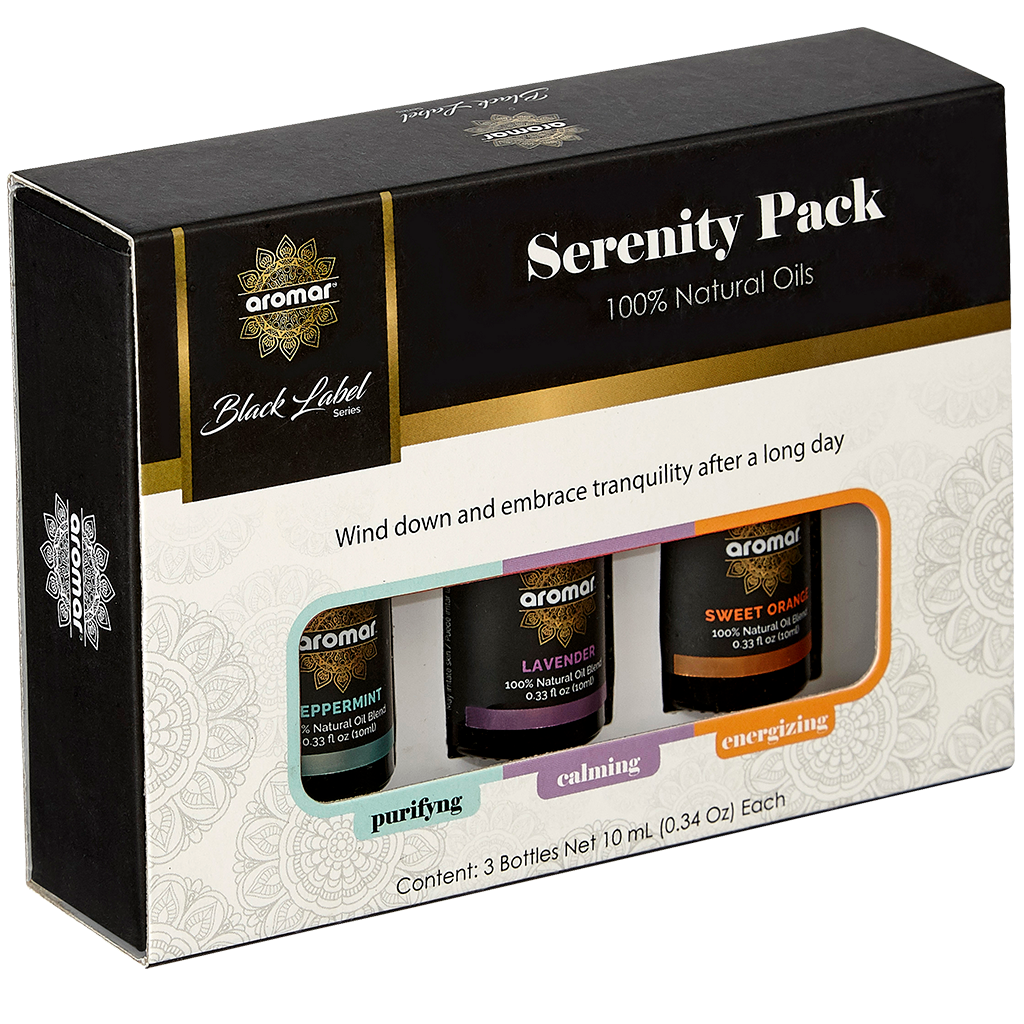 Essential Oil Serenity Pack by Aromar / 10ml -3Pack Combo