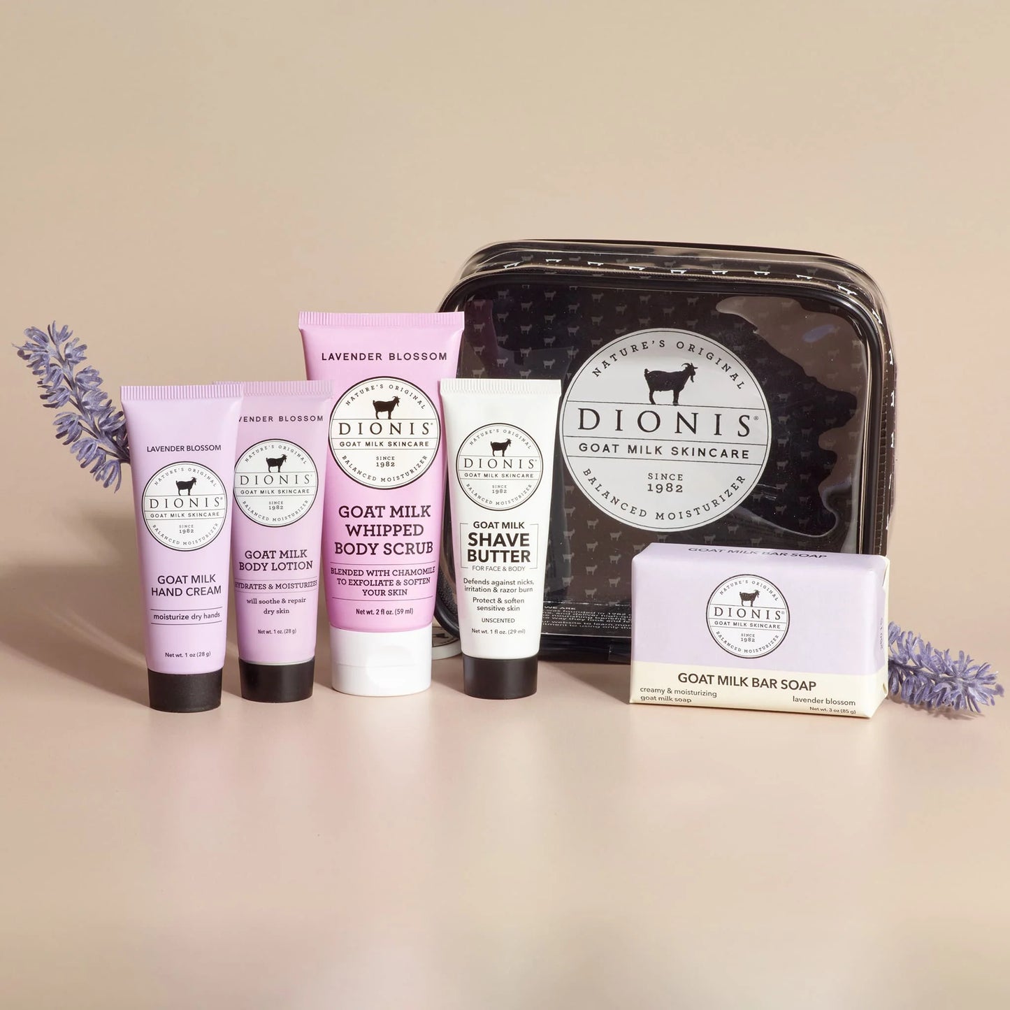 Lavender Blossom Goat Milk Travel Kit/Gift Set - Set de Regalo/Viaje