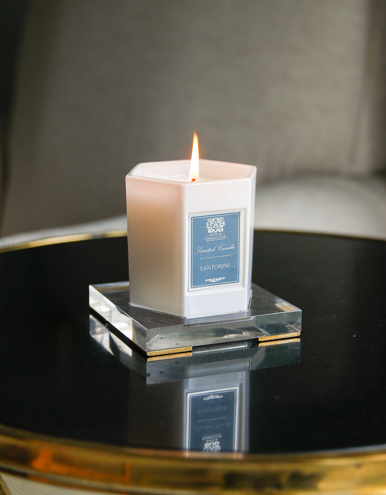 Lucite Hex Candle Counter Tray