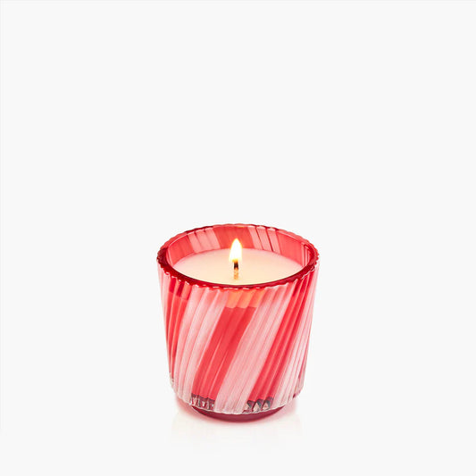 Crushed Candy Cane Pedestal Candle
