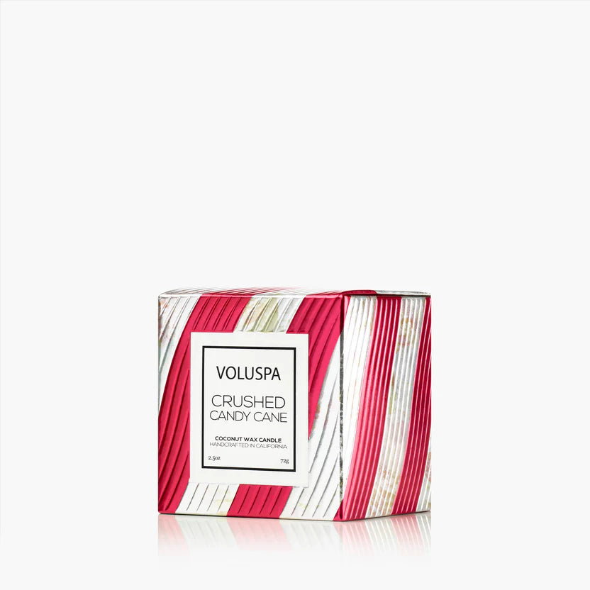Crushed Candy Cane Pedestal Candle