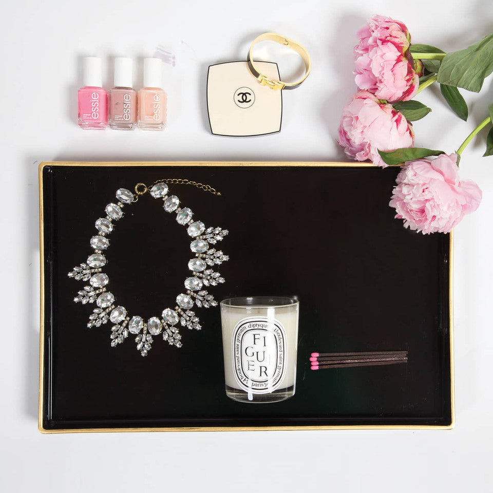 Black Rectangular Tray