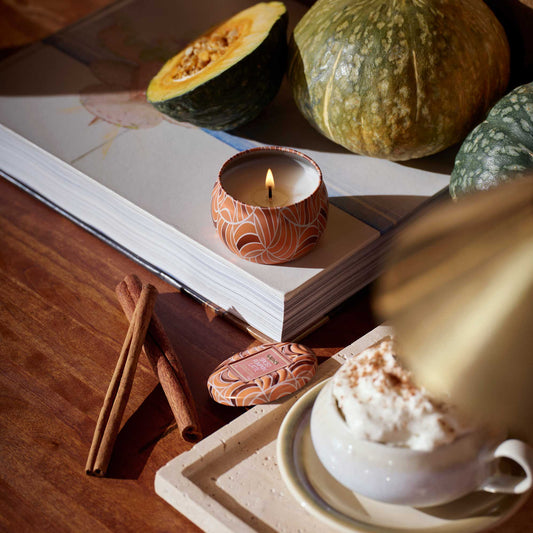 Spiced Pumpkin Latte Mini Tin Candle - Mini Vela