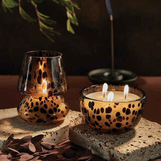 Tortoiseshell Candle with Lid