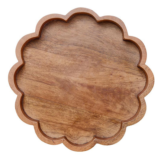 Wooden Flower - Bandeja de Madera en Forma de Flor