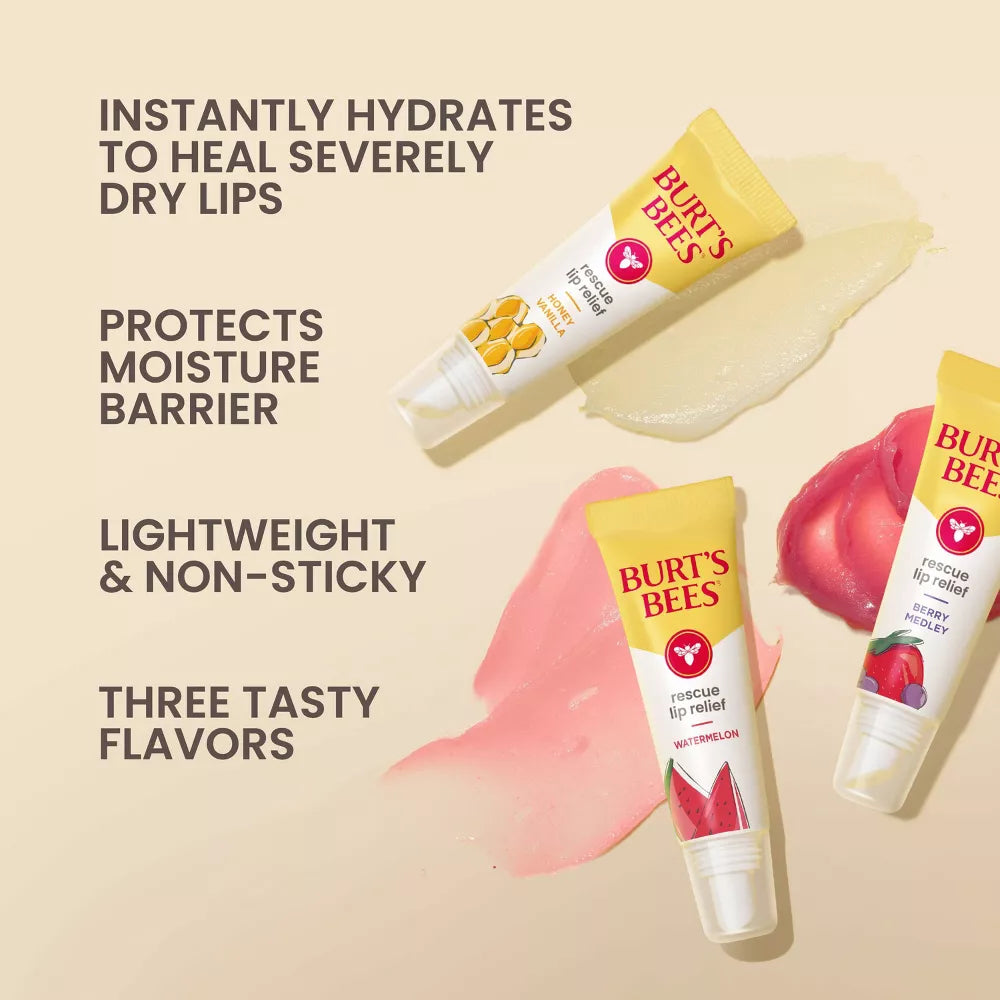 Burt's Bees Rescue Lip Relief - Honey Vanilla - 0.35oz