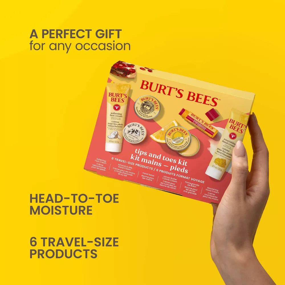 Burt's Bees Tips and Toes 6 Piece Gift Set