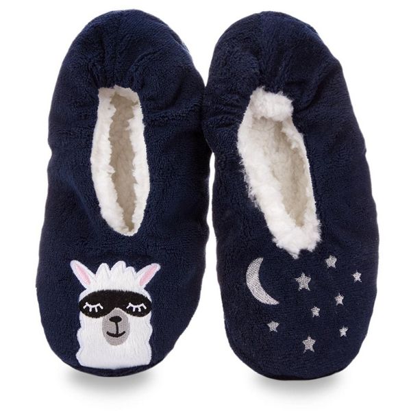 Luxe Llama Sherpa Lined Slippers - Pantuflas