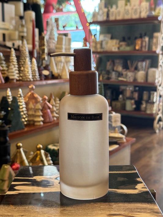 Frosted Glass Soap Pump with A