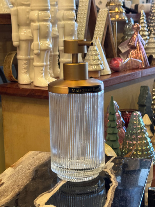 Ribbed Transparent Glass Soap P