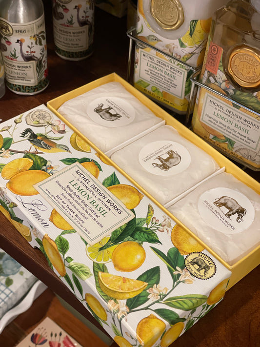 Lemon Basil Jabones Set De Regalo