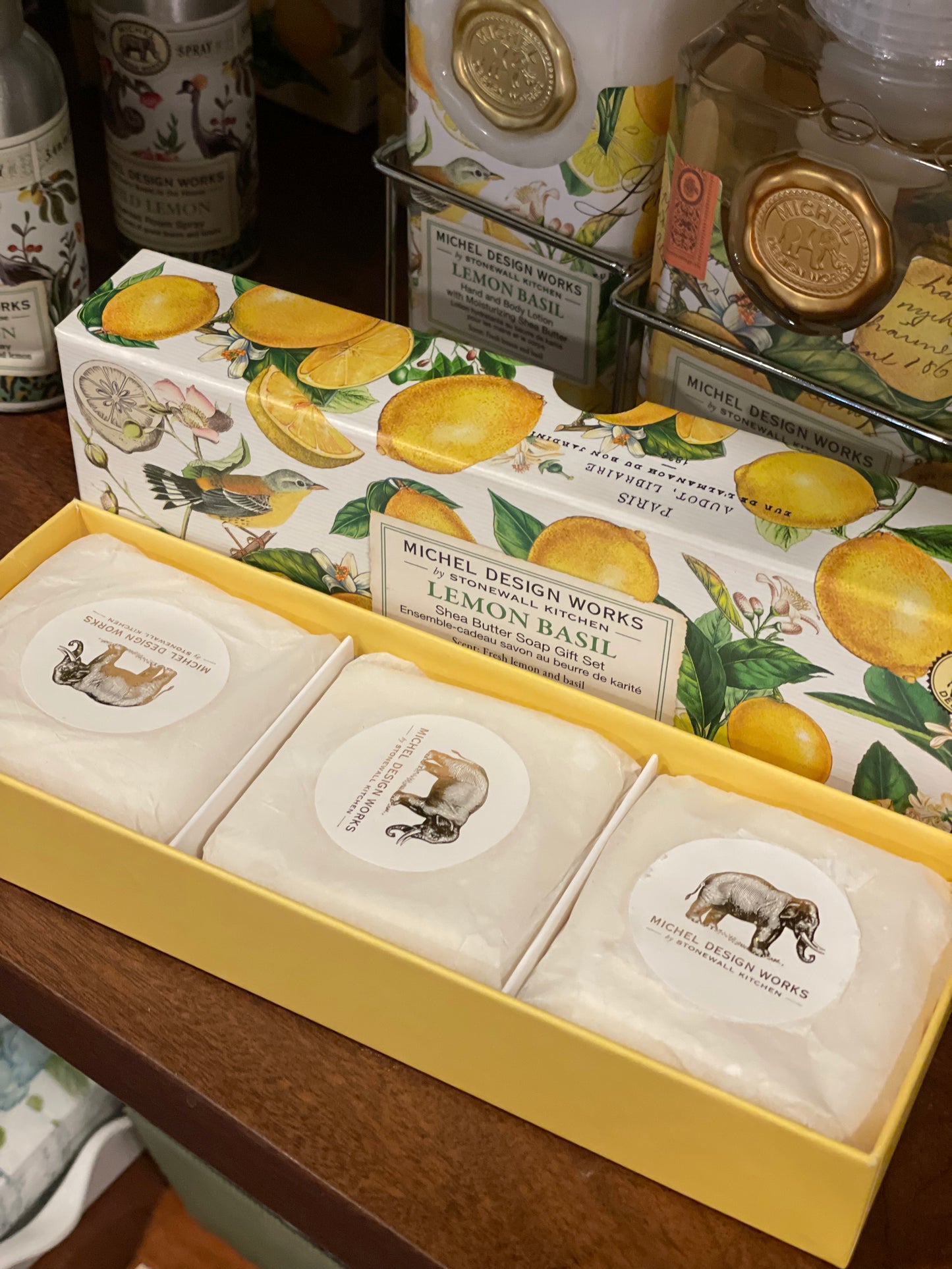 Lemon Basil Jabones Set De Regalo