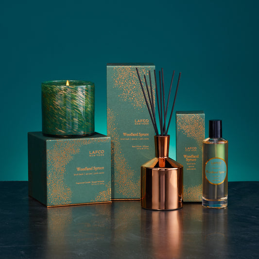 Dúo de vela y difusor clásico Woodland Spruce