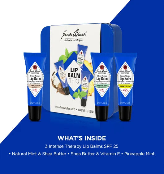 Trío de bálsamos labiales set