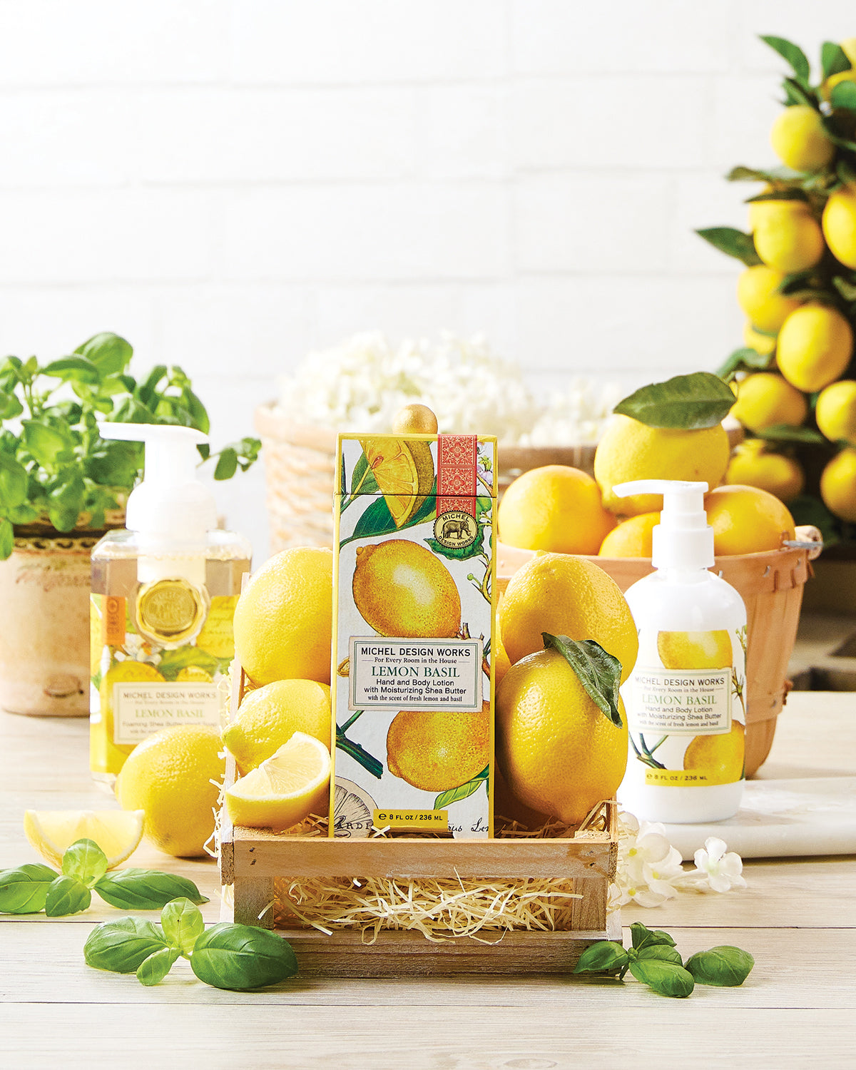 Lemon Basil Jabones Set De Regalo