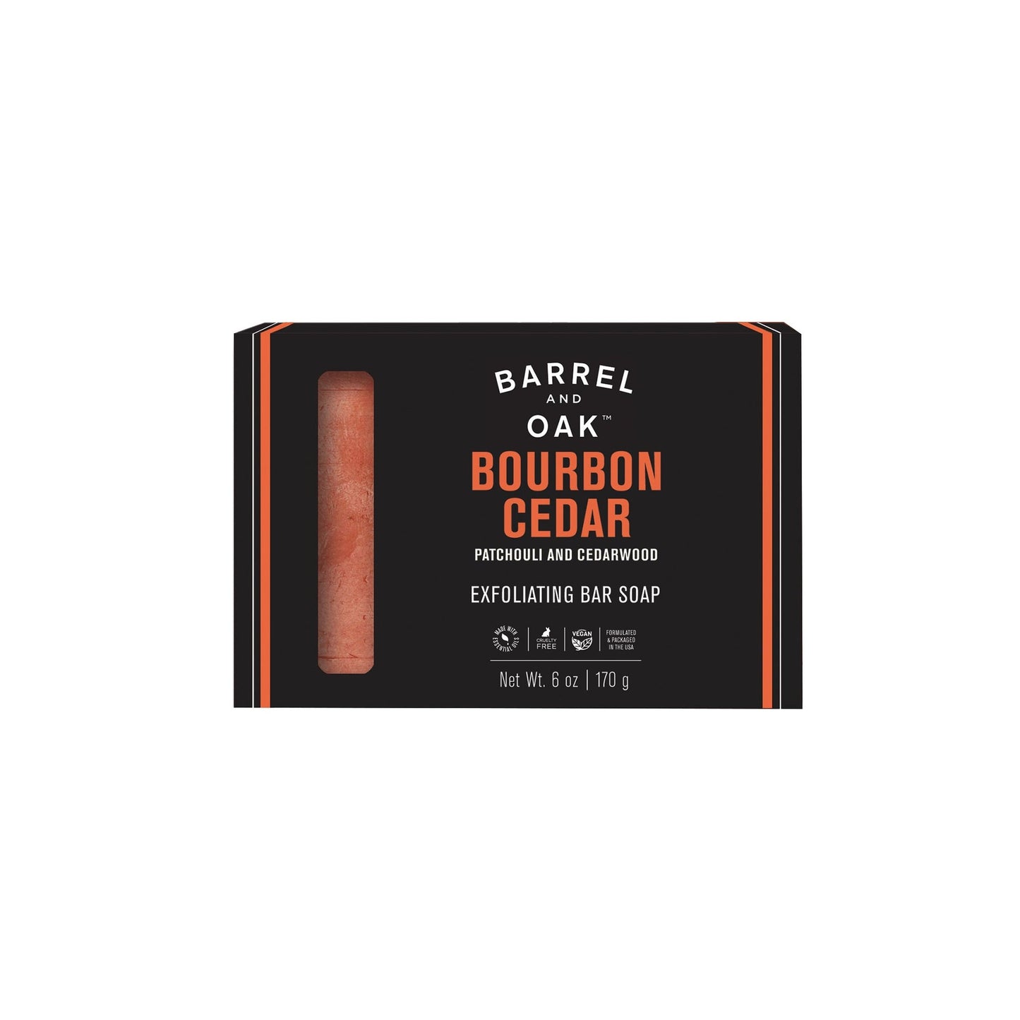 Bourbon Cedar Exfoliating Soap Bar
