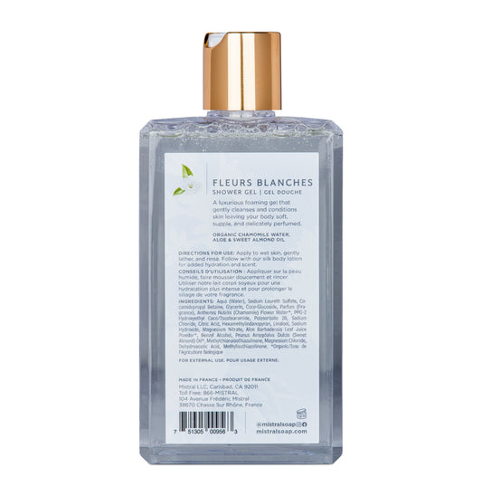 MISTRAL LUXE SHOWER GEL 8.7 FL OZ FLEURS BLANCHESRS BLANCHES / Gel de ducha