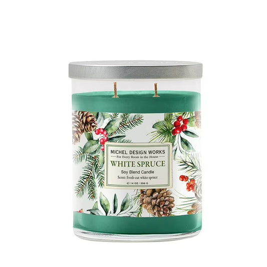 White Spruce Medium Tumbler Candle 14 oz