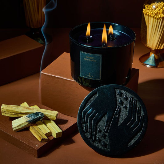 Smoked Palo Santo Obsidian Candle