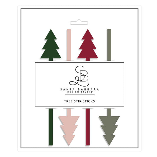 Acrylic Stir Sticks - Trees - Set of 4