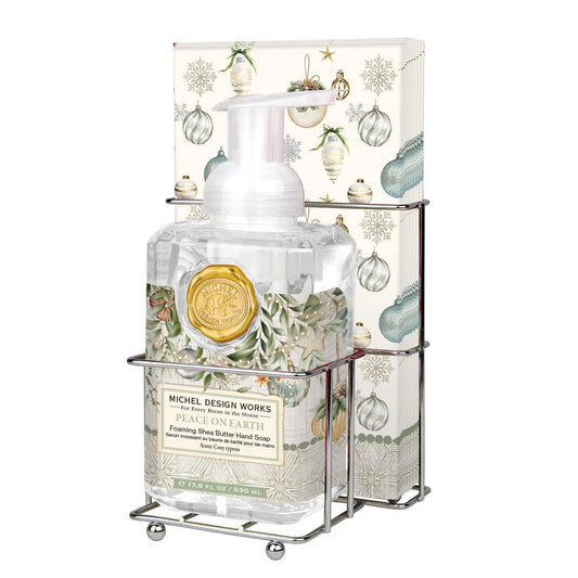Peace on Earth Foaming Hand Soap & Napking Set