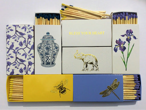 Chinoiserie, Navy, matchbox