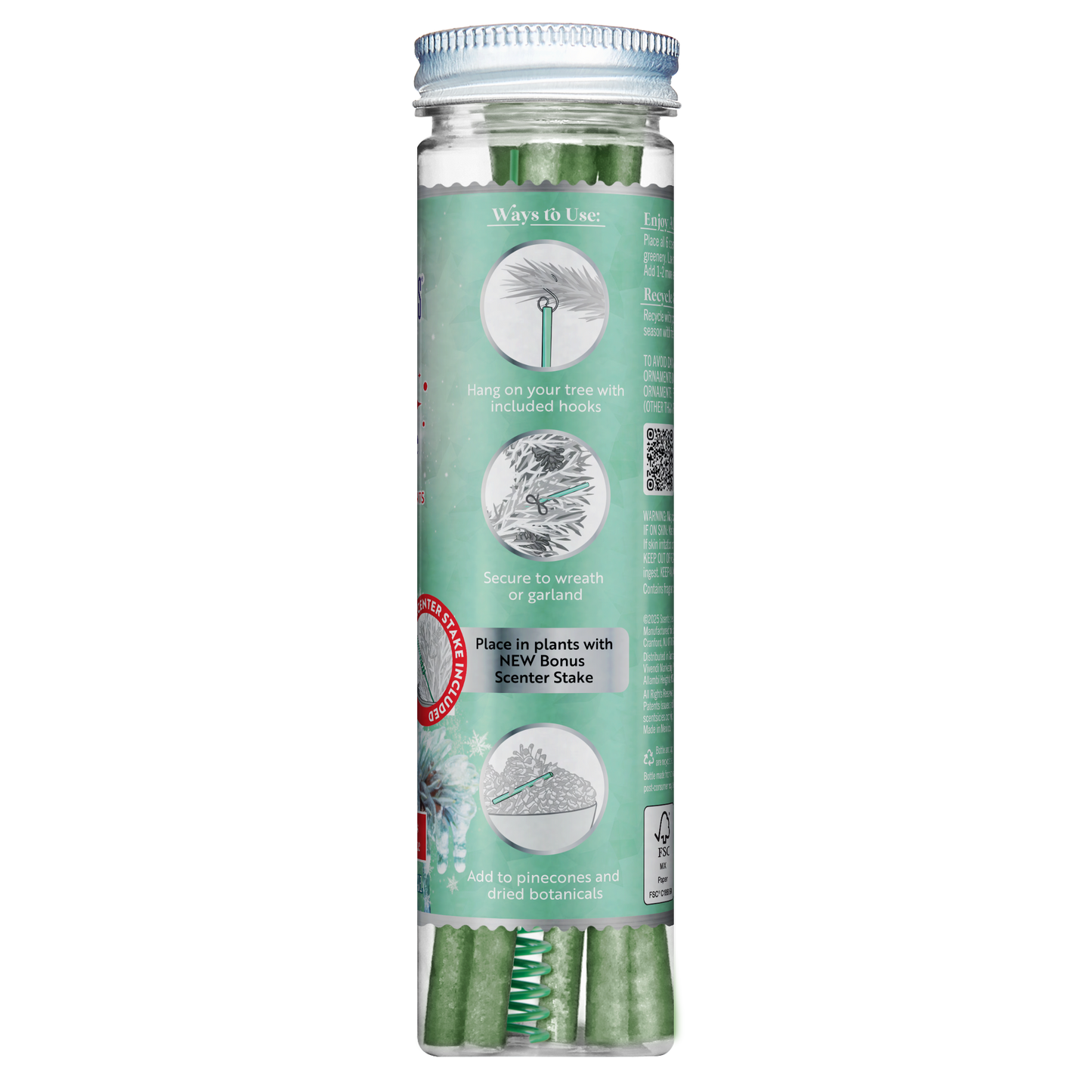 Scentsicles Scented Ornament Sticks, Icicles on Spruce, 6ct Bottle