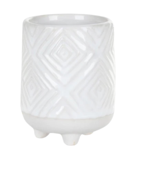 Stripes Stoneware Mini Planters