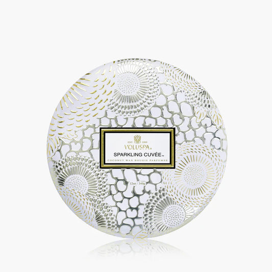 Sparkling Cuvée 3 Wick Tin Candle