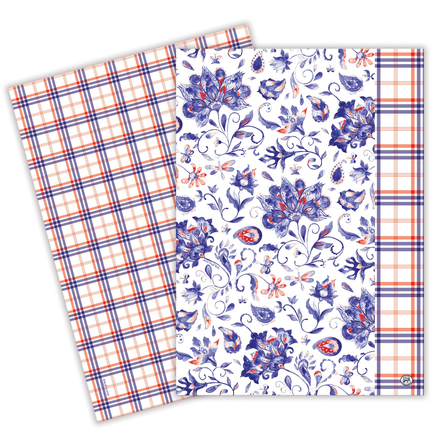 Toalla de cocina con estampado Paisley & Plaid