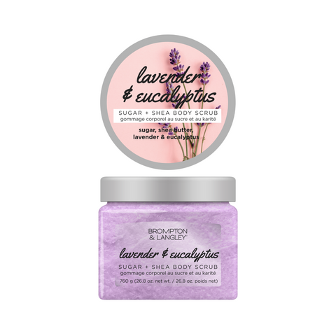EXFOLIANTE CORPORAL DE AZÚCAR Y KARITÉ - LAVANDA Y EUCALIPTO | scrub 18 oz
