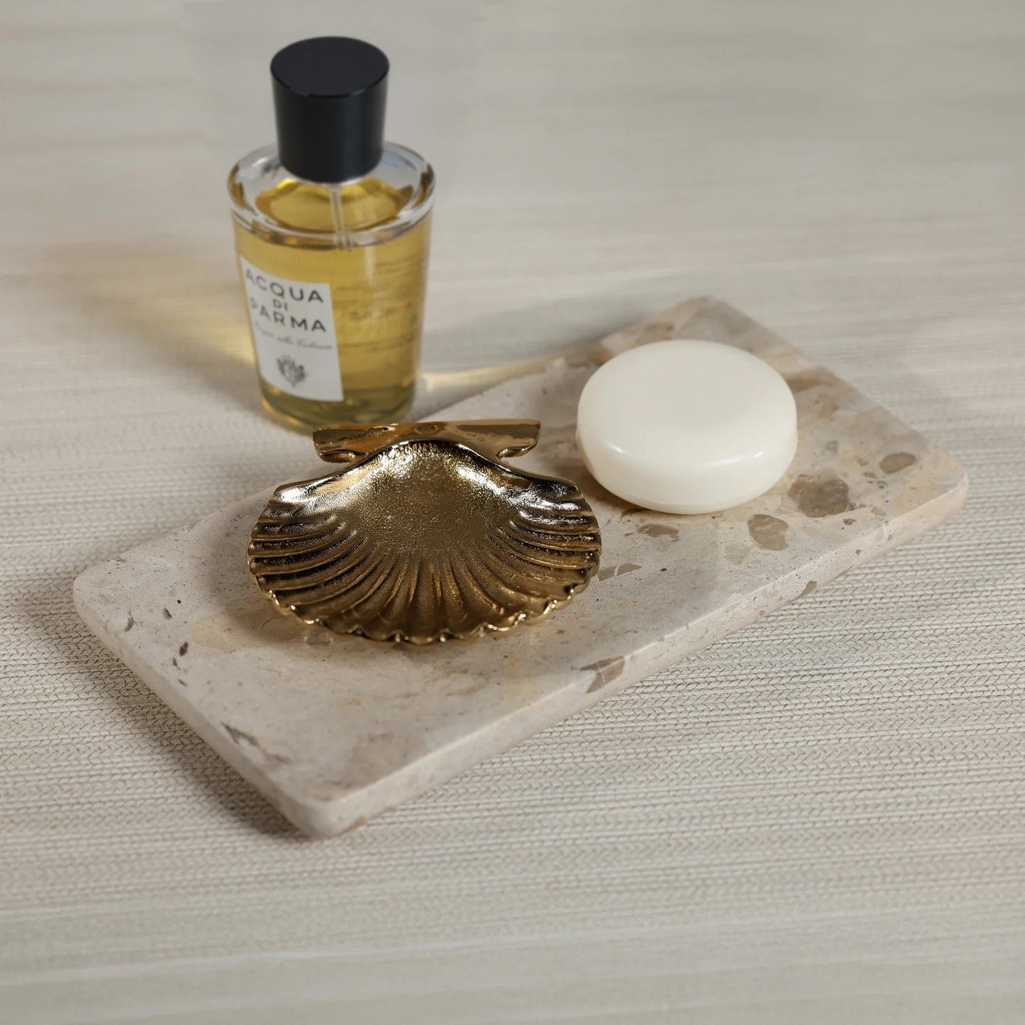 Crema Fossil Marble Vanity Tray - Bandeja