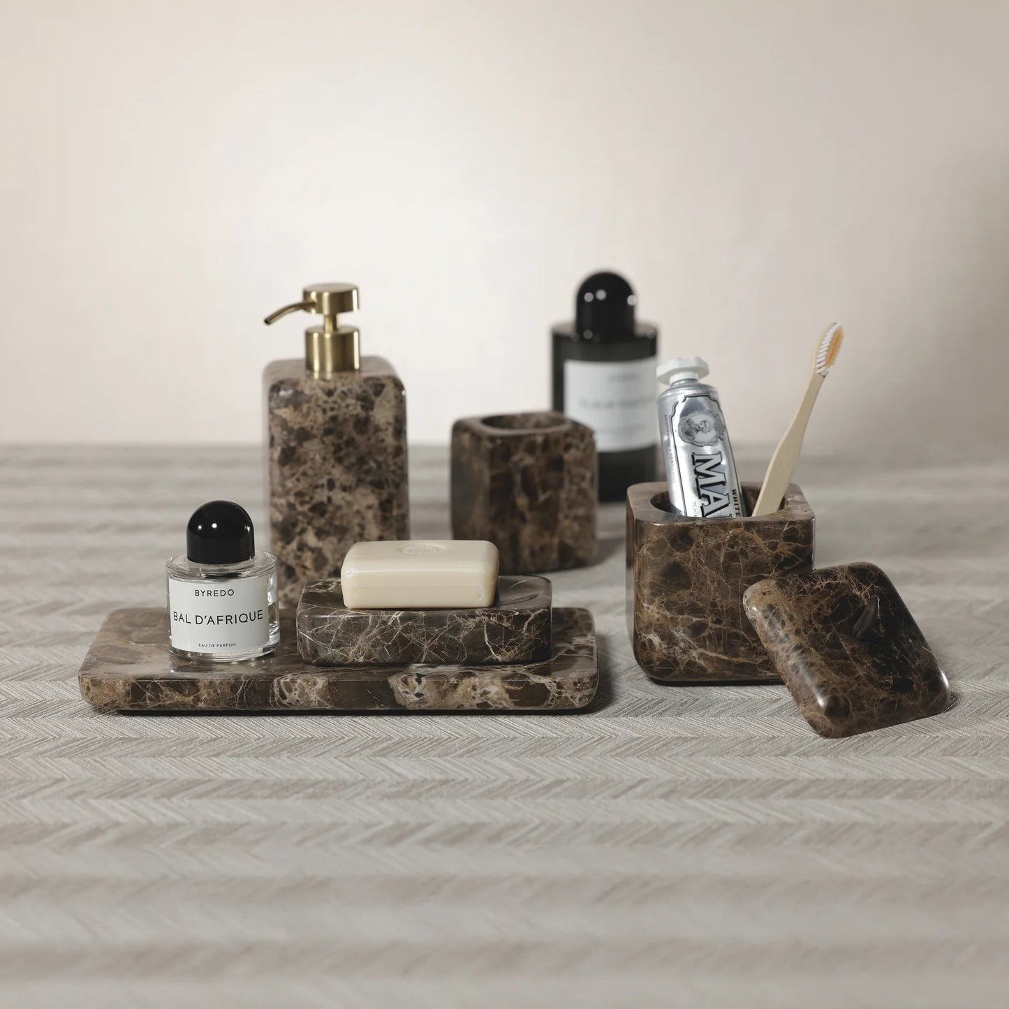 Marrón Emperador Marble Vanity Tray - Bandeja