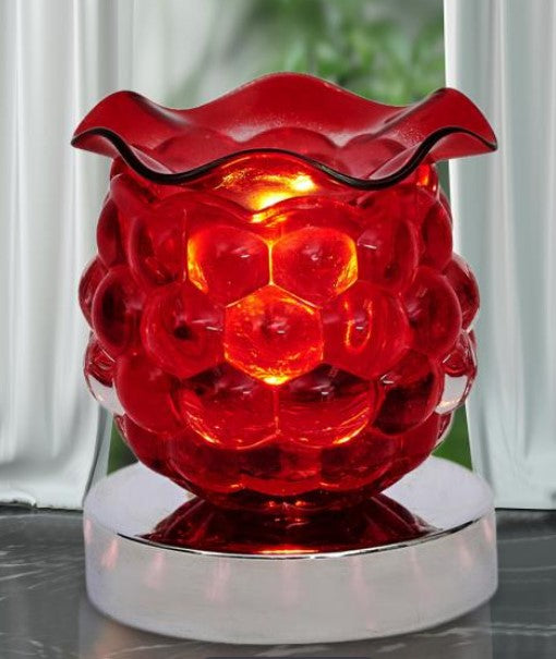 TOUCH ELECTRIC OIL BURNER-GLASS GLOBE RED