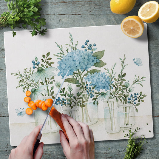 CounterArt Mason Jar Florals Cutting Board - Tabla de Cortar