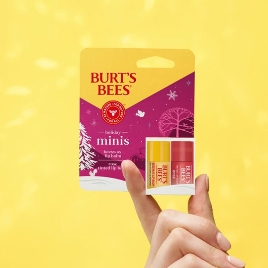 Burt's Bees Holiday Minis Original & Rose Lip Balms 2-pack