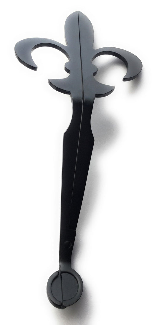 Wick Trimmer Matte Black Fleur de Lis Design