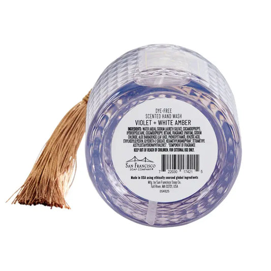 Botanical Tassel 20.5oz Violet & White  Amber Liquid