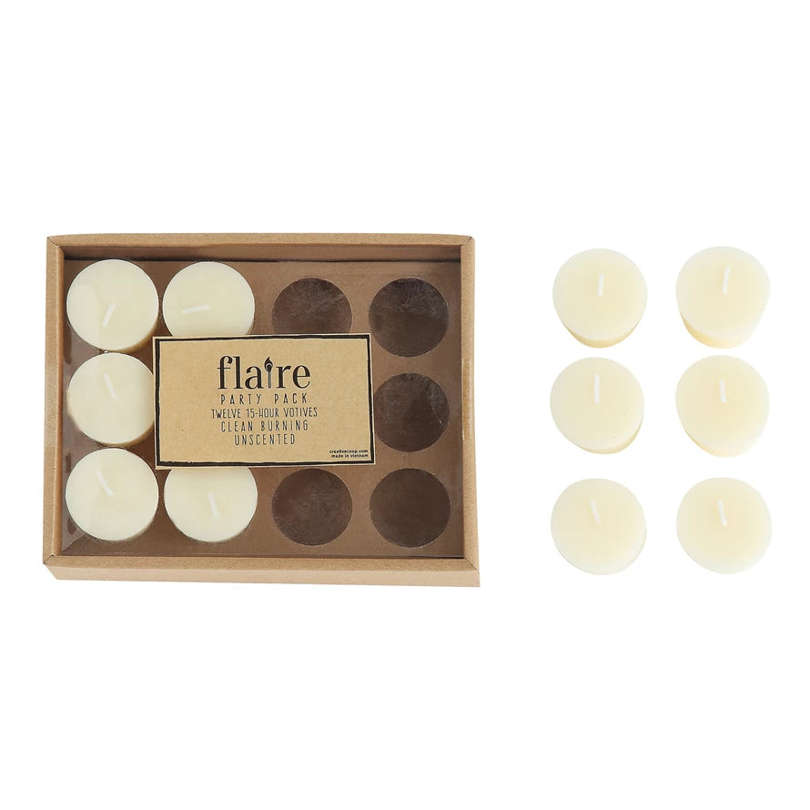 Velas votivas, juego de 12