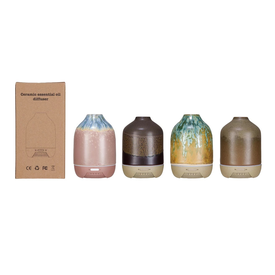 5 onzas Difusor de aceite de gres, 4 estilos (cada uno variará)
