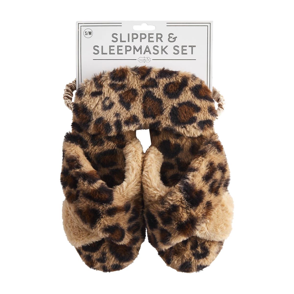LEOPARD SLIPPER MASK SET-T-LXL