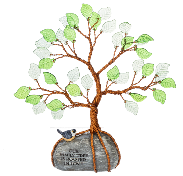 The Family Tree Stones Figurines - Árbol Genealógico con Mensaje