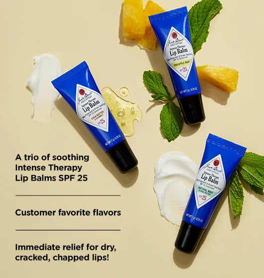 Trío de bálsamos labiales set