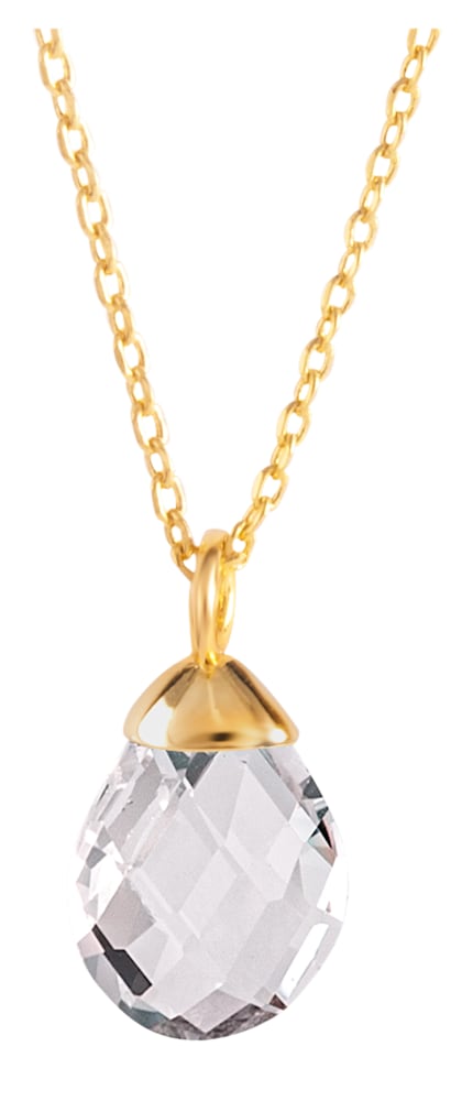 April Hanging Gold Charm Necklace - Collar