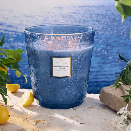Mediterranean Lemon 5 Wick Hearth Candle